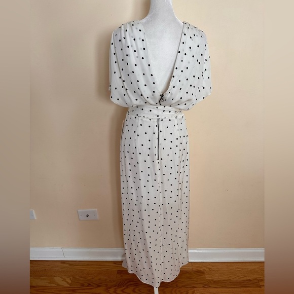 ALICE + OLIVIA Darva Polka Dot Faux Wrap Dress - Picture 8 of 11